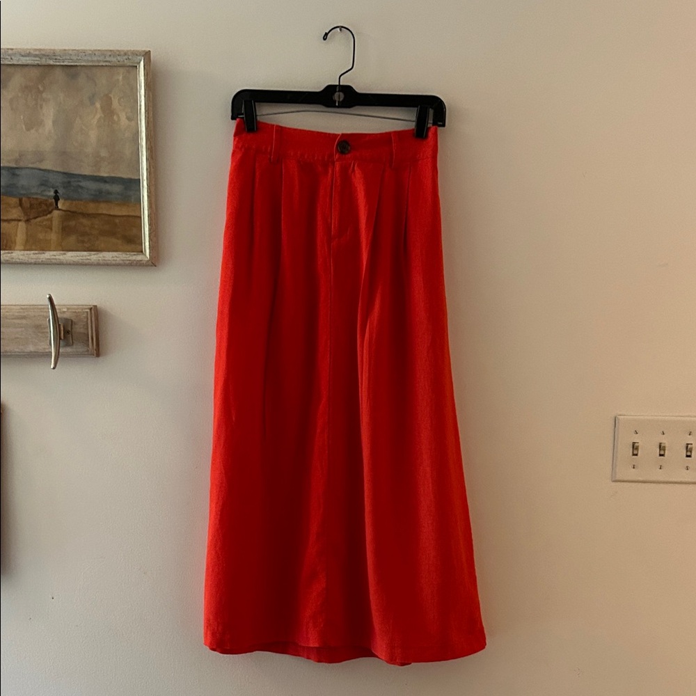A New Day Vibrant Red Skirt